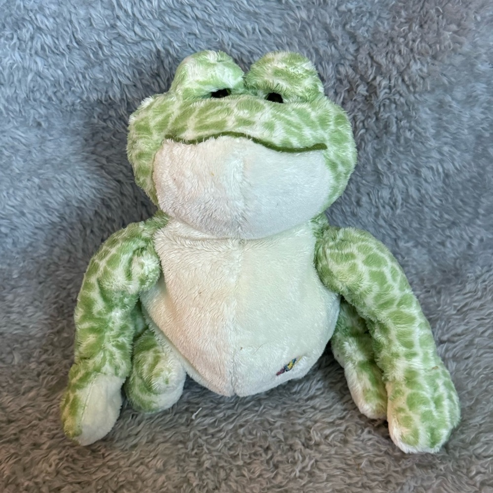 Ganz Webkinz 8” Spotted Frog Green Cream Plush Stuffed Animal No Code